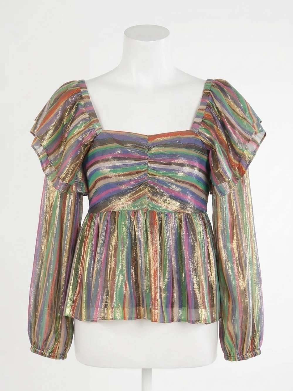 NEW EMILY MCCARTHY gigi top in tinsel metallic